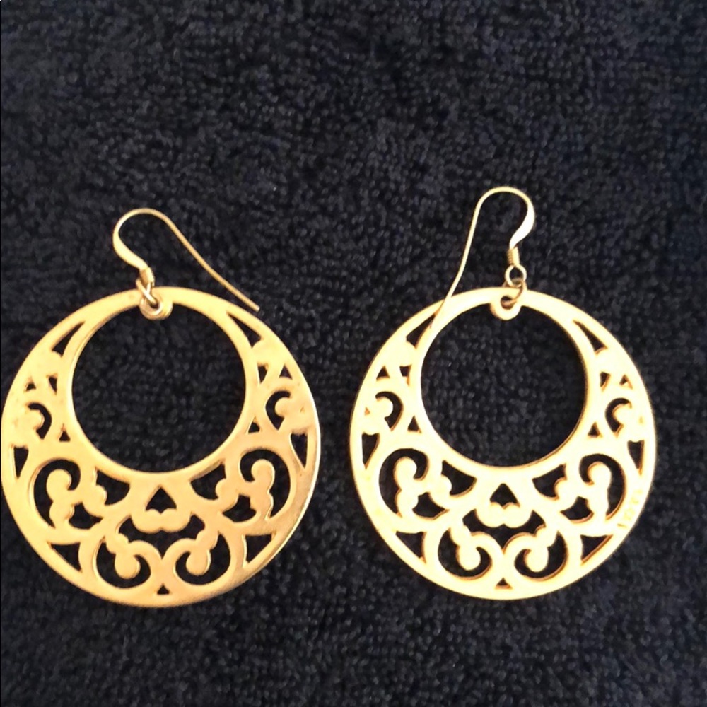 Gold tone earrings
